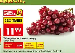 Biedronka Winogrono różowe na wagę oferta