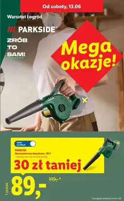 Lidl PARKSIDE Akumulatorowa dmuchawa, 20 V oferta