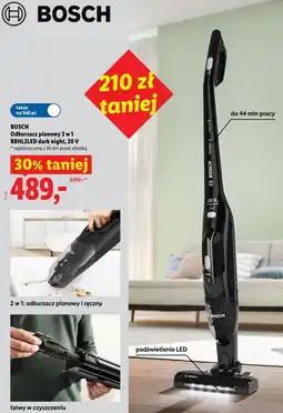 Lidl BOSCH Odkurzacz pionowy 2 w 1 BBHL2LED dark night, 20 V oferta