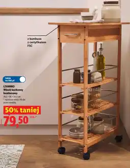 Lidl LIVARNO Wózek kuchenny bambusowy oferta