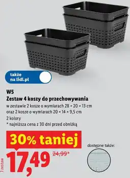 Lidl W5 Zestaw 4 koszy do przechowywania oferta