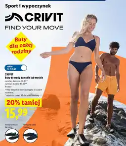 Lidl CRIVIT Buty do wody damskie lub męskie oferta