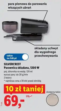 Lidl SILVERCREST Parownica składana, 1200 W oferta