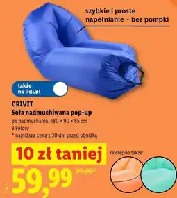 Lidl CRIVIT Sofa nadmuchiwana pop-up oferta