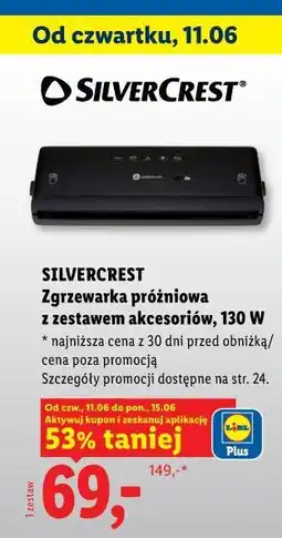 Lidl SILVERCREST Zgrzewarka próżniowa z zestawem akcesoriów, 130 W oferta