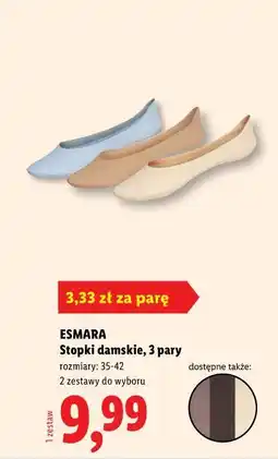 Lidl ESMARA Stopki damskie, 3 pary oferta