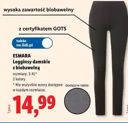 Lidl ESMARA Legginsy damskie z biobawełną oferta