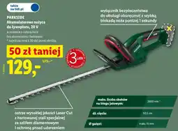 Lidl PARKSIDE Akumulatorowe nożyce do żywopłotu, 20 V oferta