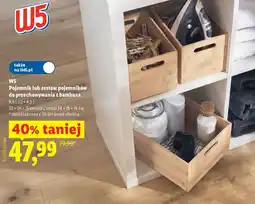 Lidl W5 Pojemnik lub zestaw pojemników do przechowywania z bambusa oferta