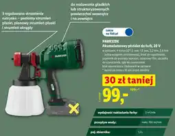 Lidl PARKSIDE Akumulatorowy pistolet do farb, 20 V oferta