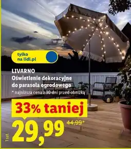 Lidl LIVARNO Oświetlenie dekoracyjne do parasola ogrodowego oferta