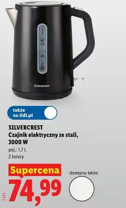 Lidl SILVERCREST Czajnik elektryczny ze stali, 3000 W oferta