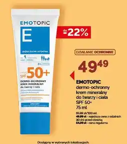 Ziko Dermo Krem mineralny dermo-ochronny do twarzy i ciała EMOTOPIC SPF 50+ oferta