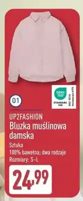 ALDI Bluzka muślinowa damska UP2FASHION 100% bawełna oferta