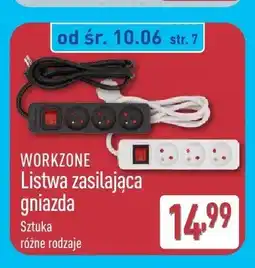 ALDI Listwa zasilająca gniazda WORKZONE oferta