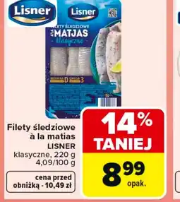 Carrefour Filety śledziowe Lisner oferta