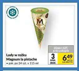 Makro Lody w rożku Magnum la pistache oferta