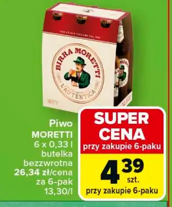 Carrefour Piwo Birra Moretti oferta