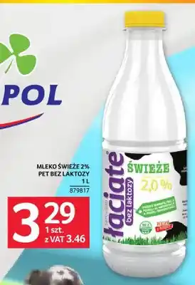 Mleko świeże 2% PET bez laktozy Łaciate