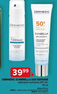 Ziko Dermo Lekki krem ochronny SPF 50+ DERMEDIC SUNBRELLA AGE DEFENSE oferta