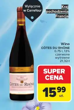 Carrefour Wino wytrawne Côtes du Rhone oferta