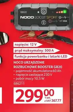 Selgros Urządzenie rozruchowe booster GB20 Noco oferta