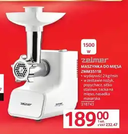 Selgros Maszynka do mięsa zelmer ZMM3511B 1500W oferta