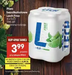 Delikatesy Centrum Piwo bezalkoholowe Lech Free Lime Mint 0,0% 4-pak oferta