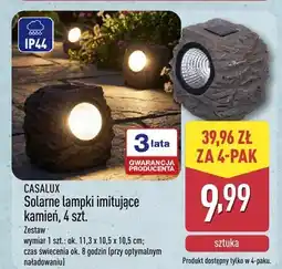 ALDI Solarne lampki imitujące kamień CASALUX 4-pak oferta