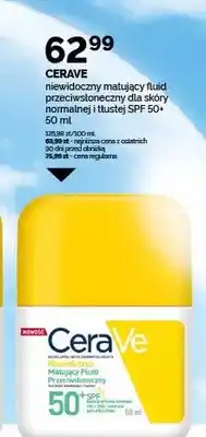 Ziko Dermo Niewidoczny matujący fluid przeciwsłoneczny dla skóry normalnej i tłustej SPF 50+ CERAVE oferta