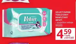 Selgros Papier toaletowy nawilżany VELVET oferta