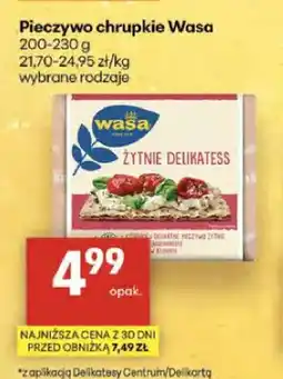 Delikatesy Centrum Pieczywo chrupkie Wasa żytnie delikatess oferta