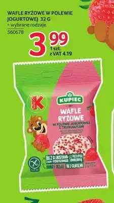 Selgros Wafle ryżowe w polewie jogurtowej i truskawkami Kupiec oferta