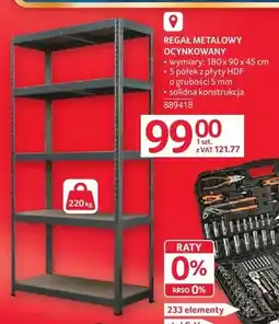 Selgros Regał metalowy ocynkowany 180x90x45cm oferta