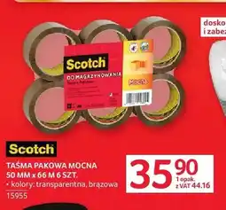 Selgros Taśma pakowa mocna Scotch 50mm x 66m 6-pak transparentna oferta