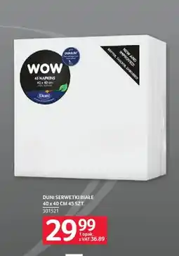 Selgros Serwetki białe Duni 40x40cm oferta