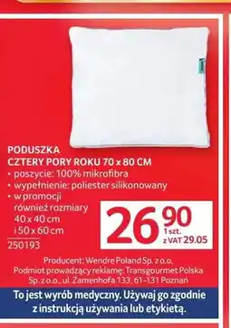 Selgros Poduszka Cztery Pory Roku 70x80cm oferta