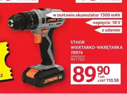 Selgros Wiertarko-wkrętarka STHOR 18V z udarem oferta