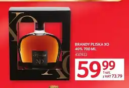 Selgros Brandy Pliska XO 40% oferta