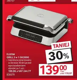 Selgros Grill 2 w 1 ELDOM GK2000 oferta