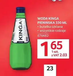 Selgros Woda Kinga Pienińska butelka szklana oferta