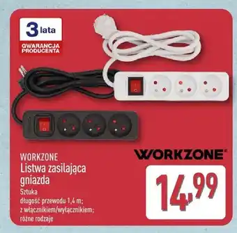 Listwa zasilająca gniazda WORKZONE