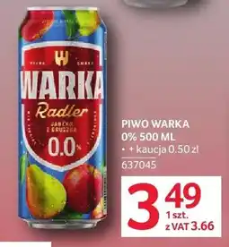 Selgros Piwo bezalkoholowe Warka Radler 0% z gruszką oferta