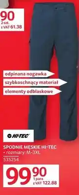 Selgros Spodnie męskie HI-TEC oferta