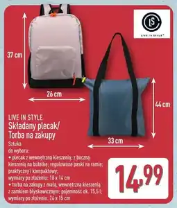 ALDI Torba na zakupy LIVE IN STYLE oferta