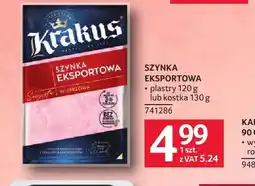 Selgros Szynka eksportowa plastry Krakus oferta