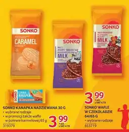 Selgros Wafle w czekoladzie SONKO Caramel oferta