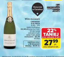 Carrefour Market Wino musujące CREMANT D'ALSACE oferta
