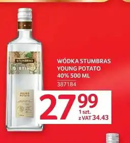 Selgros Wódka STUMBRAS YOUNG POTATO 40% oferta