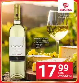 Selgros Wino Portada Portugalia oferta